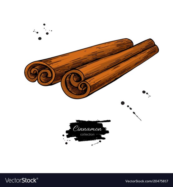 Нарисовать палочку корицы