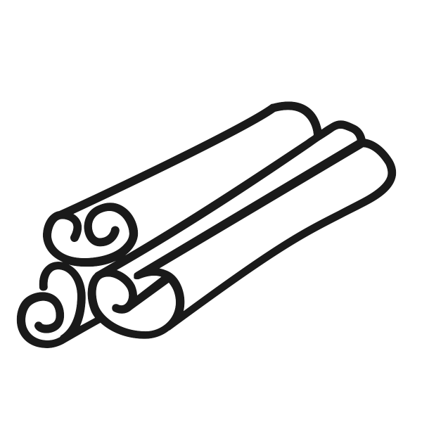 Корица на белом фоне