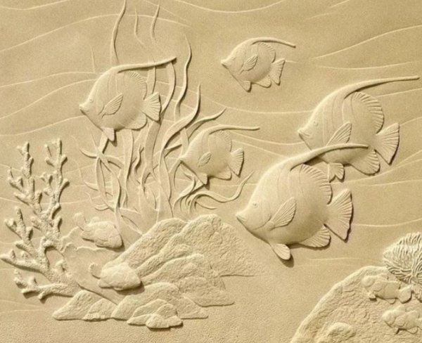 Коралловый риф барельеф