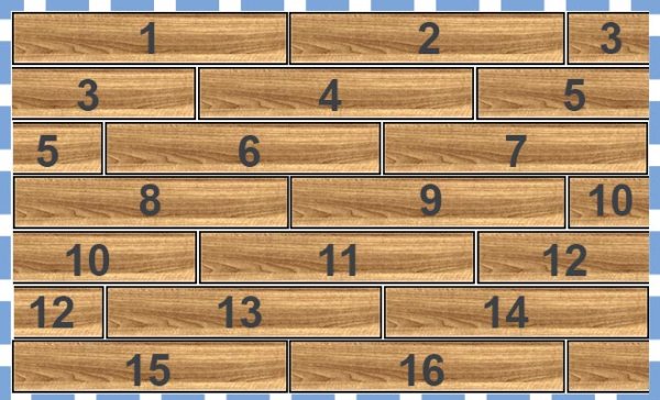 Укладка ламината в разбежку схема