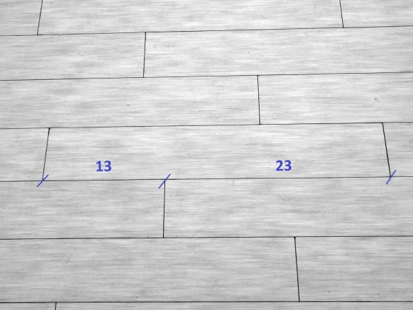 Укладка ламината 1/3 схема с фаской