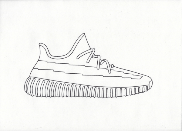 Adidas Yeezy 350 рисунок