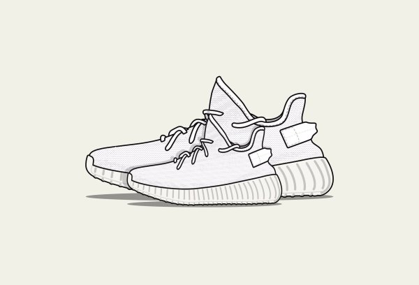 Yeezy Boost 350 скетч