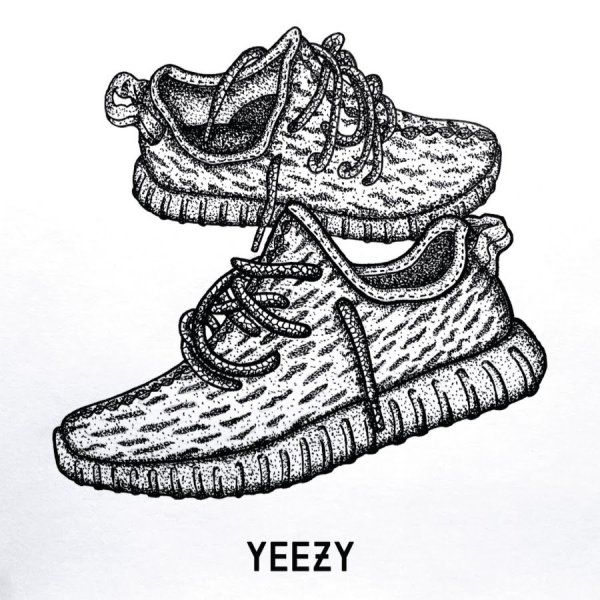 Yeezy Boost 350 скетч