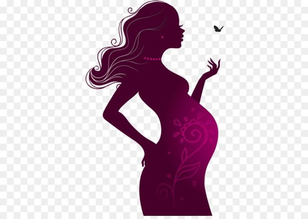 Нарисованная беременная девушка