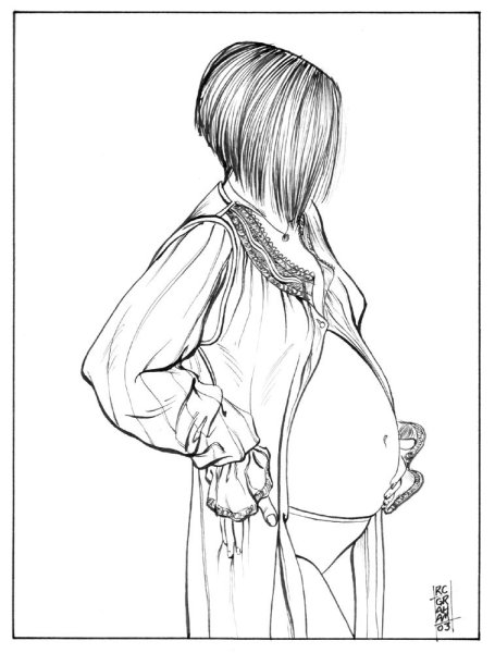 Силуэт беременной женщины