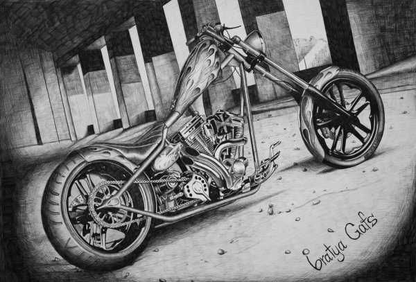 Чоппер карандашом