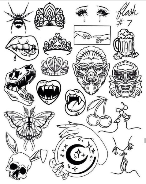 Подборка эскизов тату