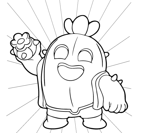 Раскраска Браво старс Спайк