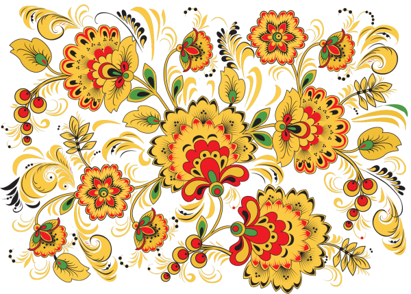 Орнамент русский народный роспись Хохлома