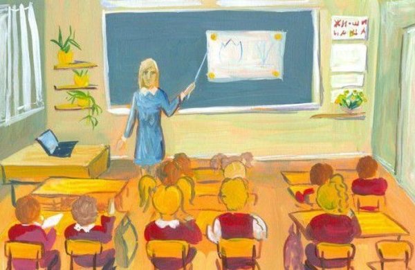 Учитель с учеником за партой