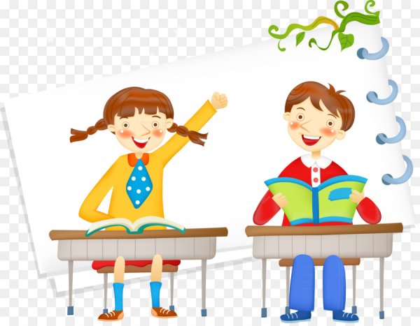 Дети читают книги на прозрачном фоне