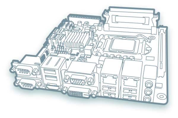 Материнская плата нарисованная