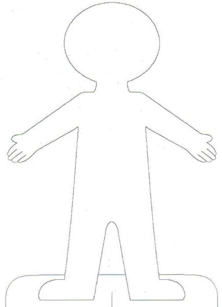 Контур тела человека