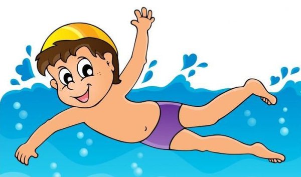 Мальчик плывет