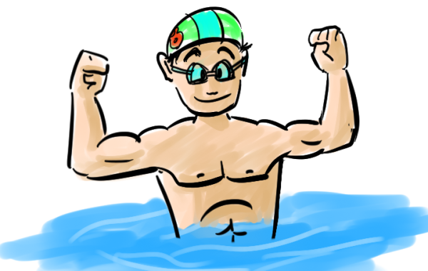 Мультяшные пловцы