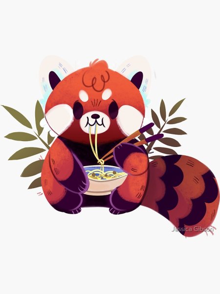 Наклейки красная Панда