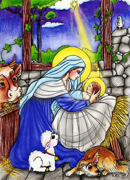 Рождественские рисунки