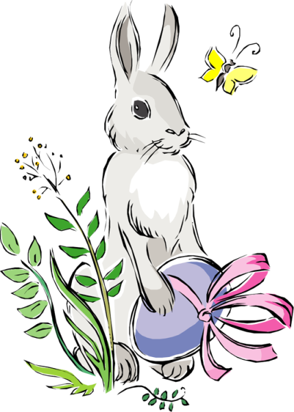 Пасхальный заяц рисунок