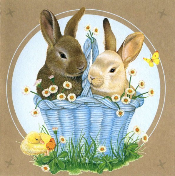 Кролики для декупажа