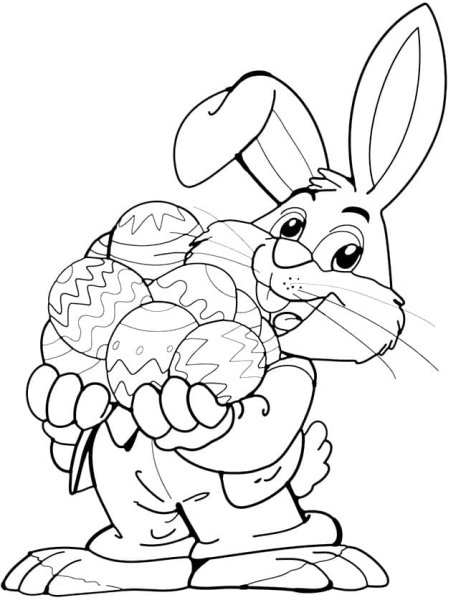 Пасхальный кролик раскраска