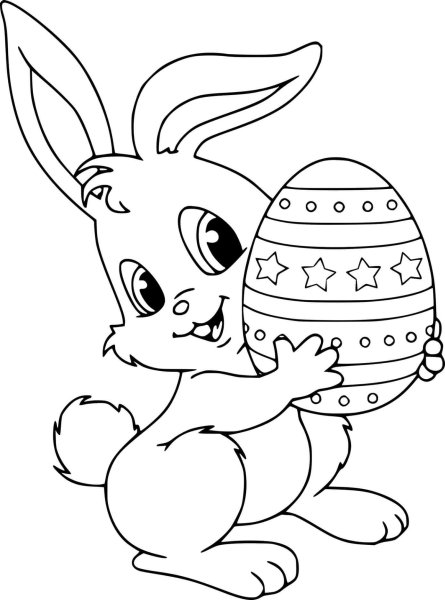 Пасхальный заяц раскраска