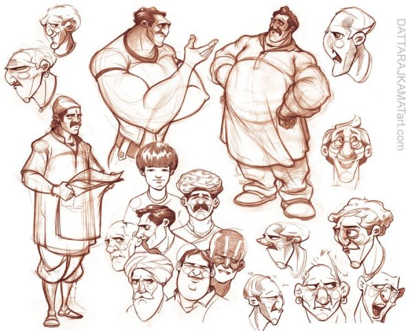 Эскизы персонажей