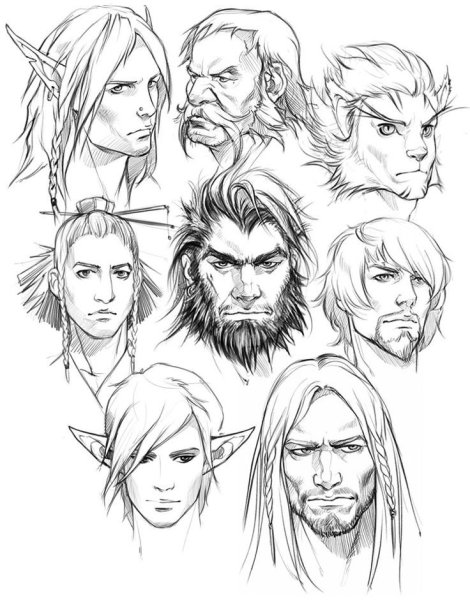 Эскизы персонажей