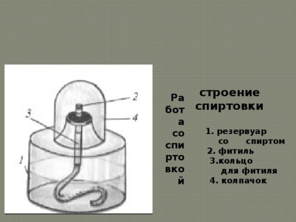 Строение спиртовки