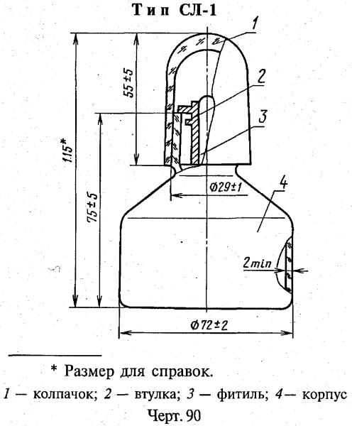 Спиртовка лабораторная Размеры