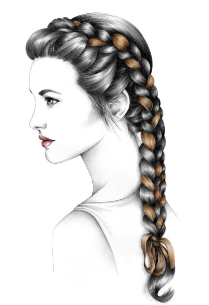 Косичка рисунок