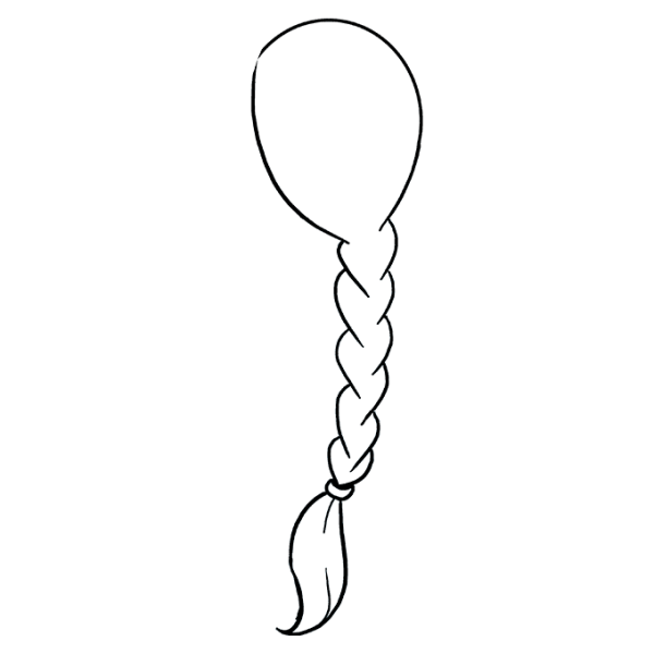 Коса раскраска