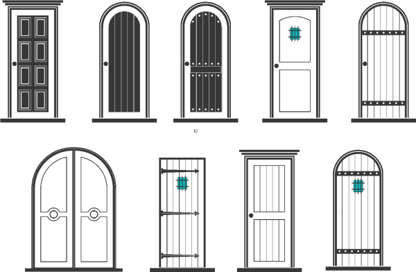 Дверь рисунок