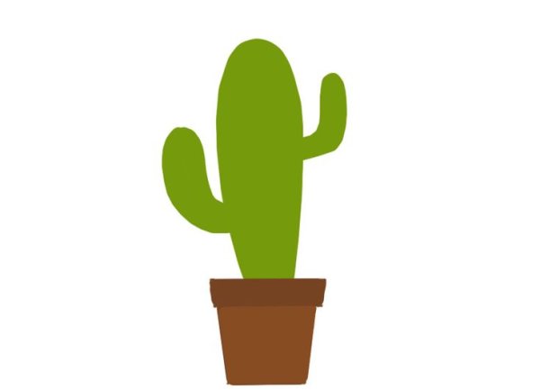 Кактус рисунок для детей