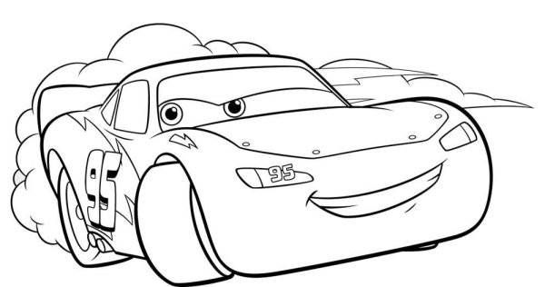 Молния Маккуин раскраска