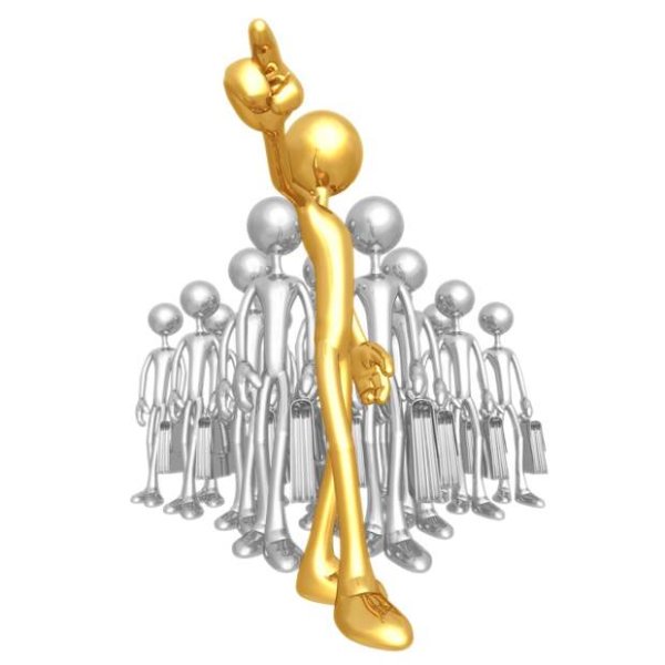 Лидер на прозрачном фоне