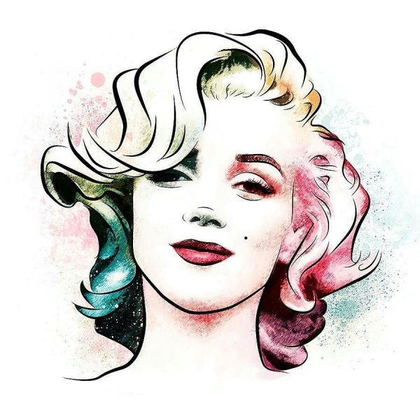 Мэрилин Монро рисунок