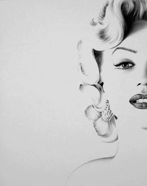 Мэрилин Монро рисунок