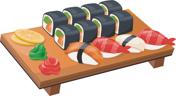 Роллы нарисованные