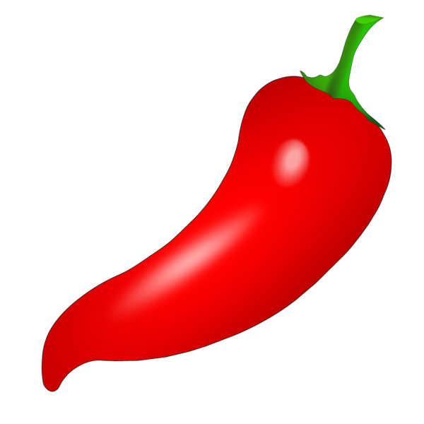 Красный перец мультяшный