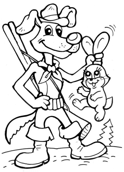 Дядя фёдор пёс и кот раскраска