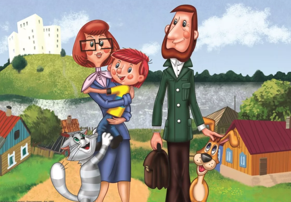 Раскраска "в Простоквашино"