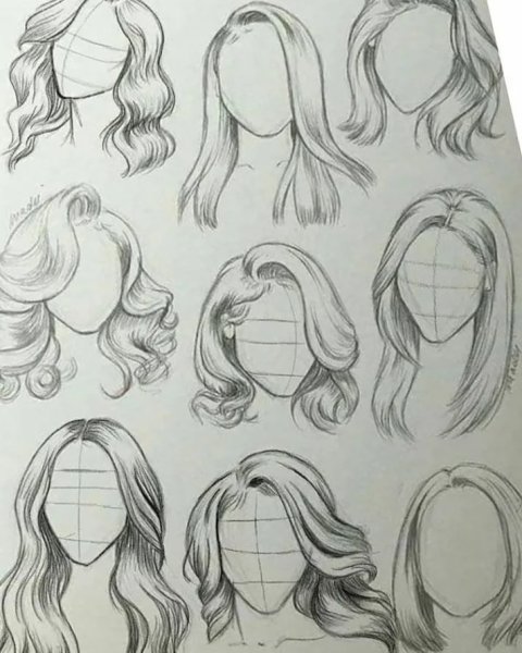 Прически карандашом