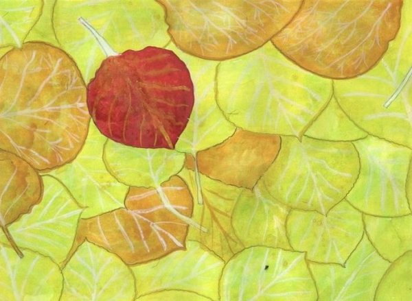 Осенний коврик из листьев