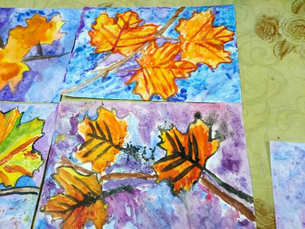 Ковер из осенних листьев рисунок