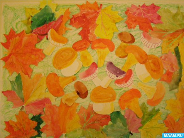 Витраж осень для детей