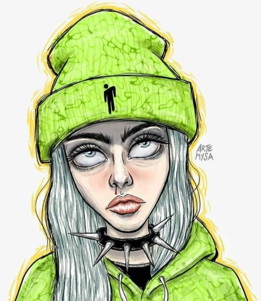 Билли Айлиш рисунок
