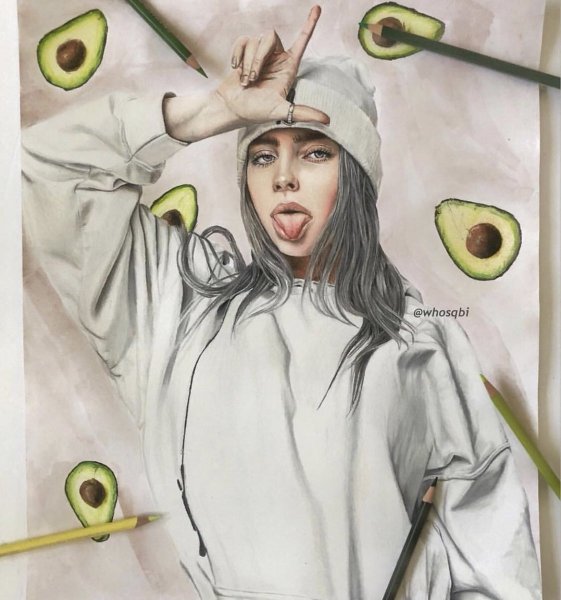 Билли Айлиш рисунок