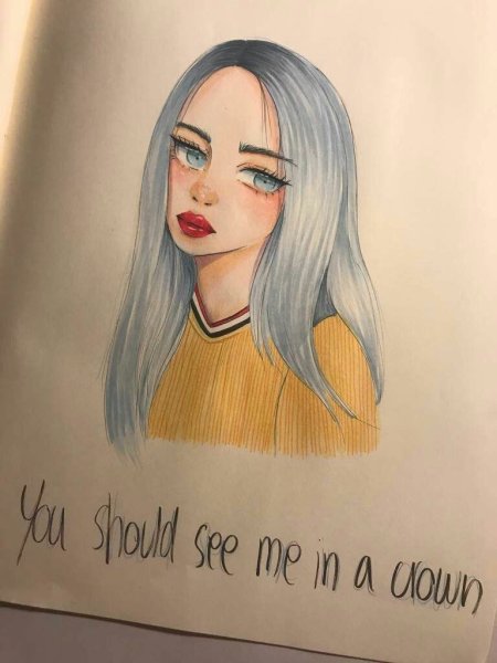 Билли Айлиш рисунок легкий