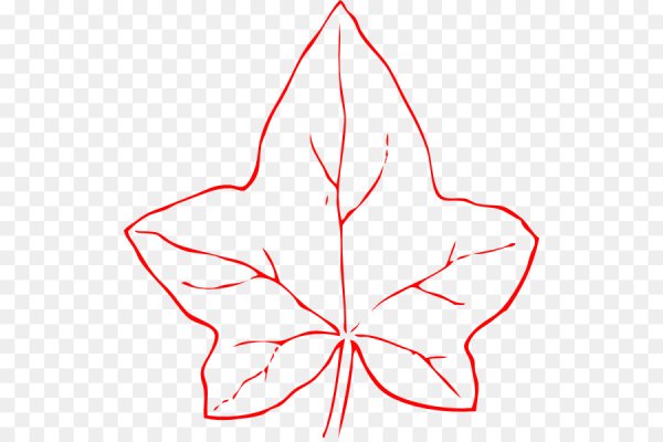 Лист плюща трафарет